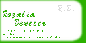 rozalia demeter business card