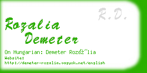 rozalia demeter business card